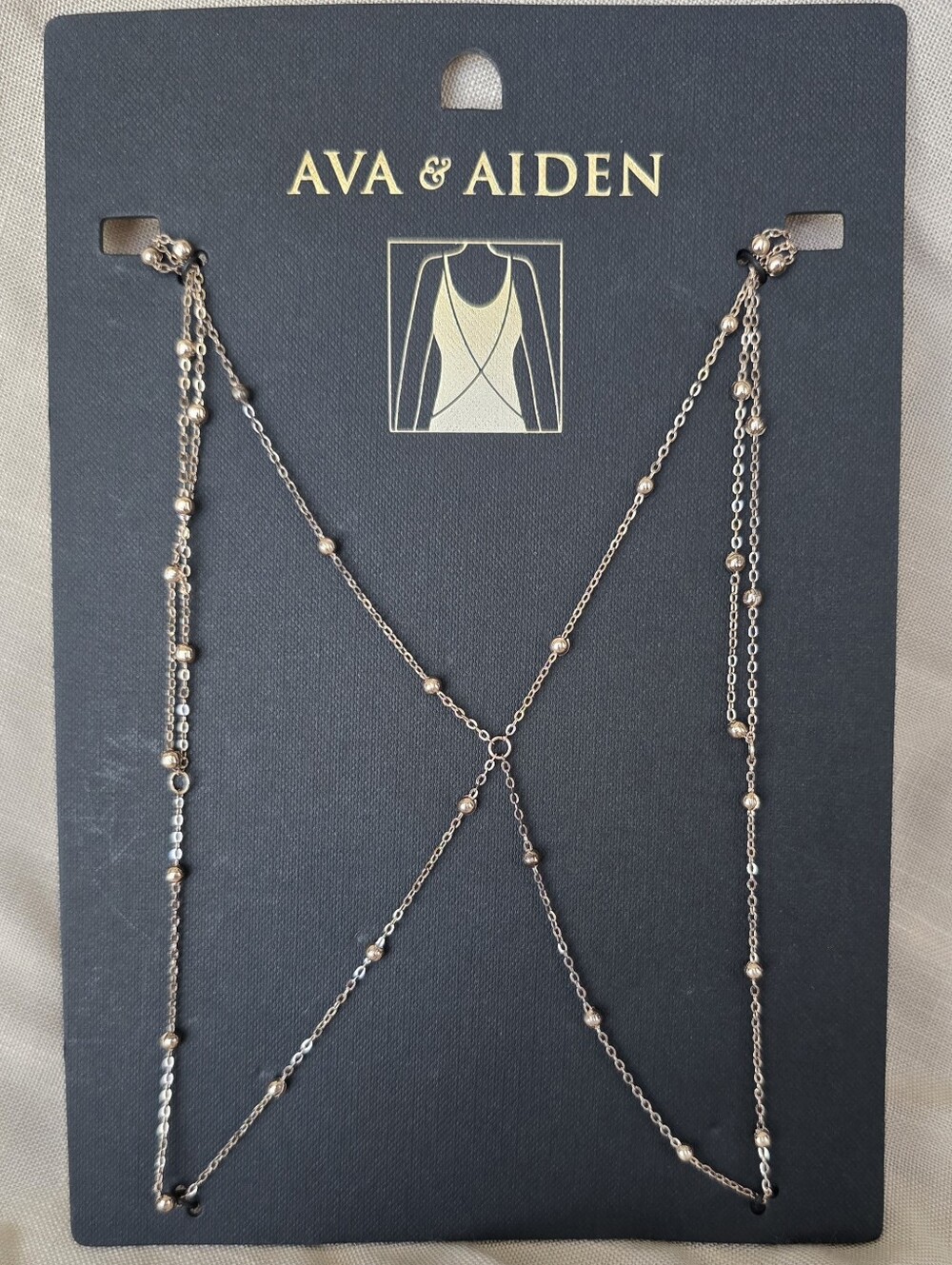 Ava & Aiden Delicate Rose Gold Multi-Layer Body Chain